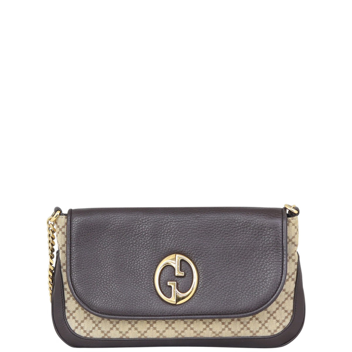 Gucci 1973 Canvas Flap Bag Front
