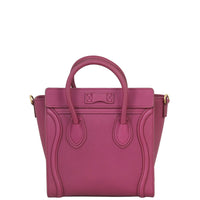 Celine Nano Luggage Tote - plum Back

