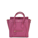 Celine Nano Luggage Tote - plum Front

