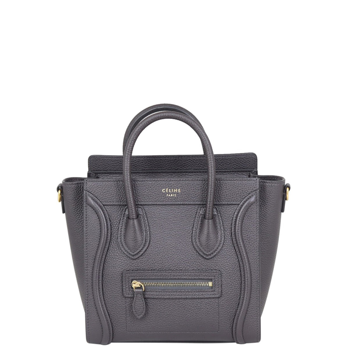 Celine Nano Luggage Tote – black Front
