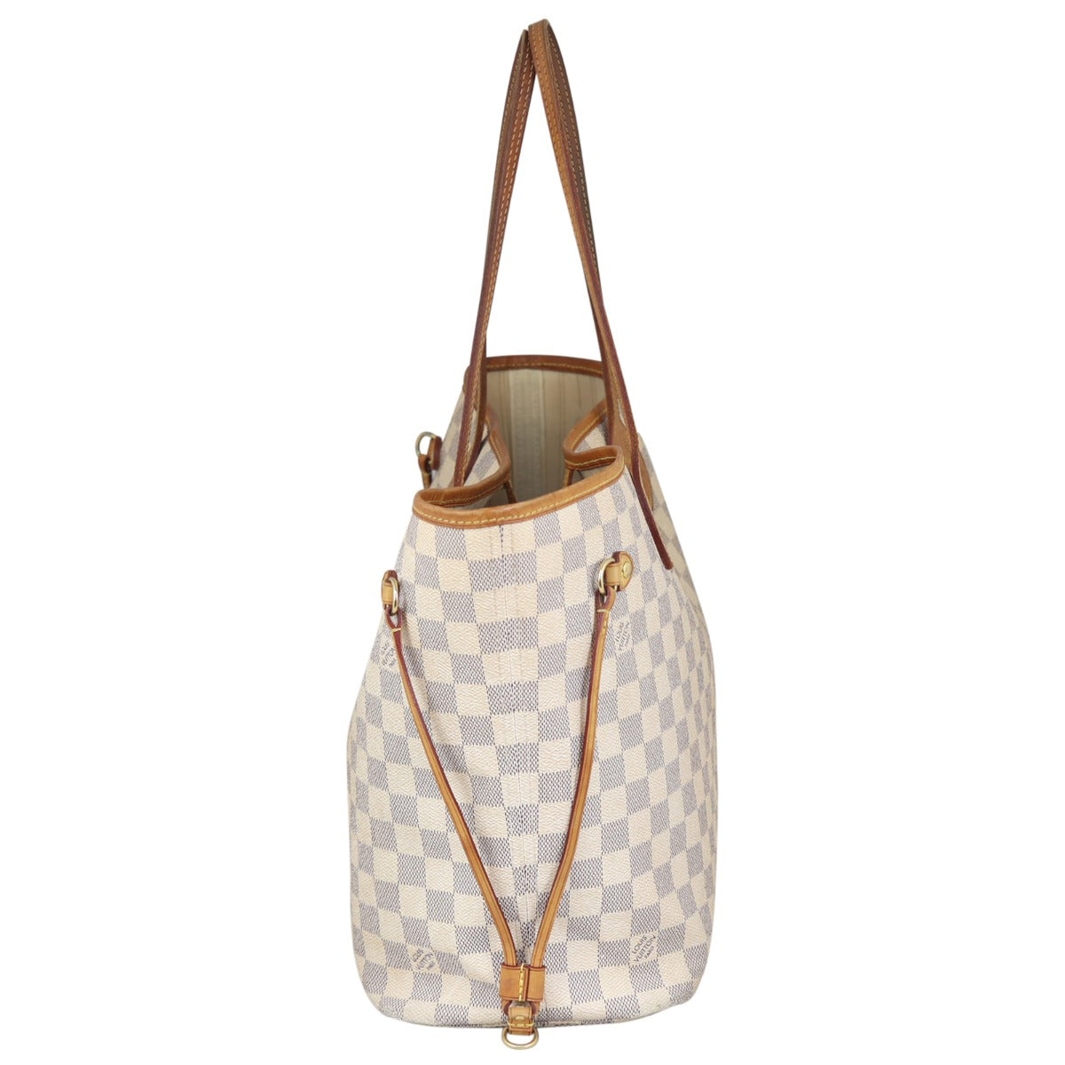 Louis Vuitton Neverfull MM Damier Azur Side

