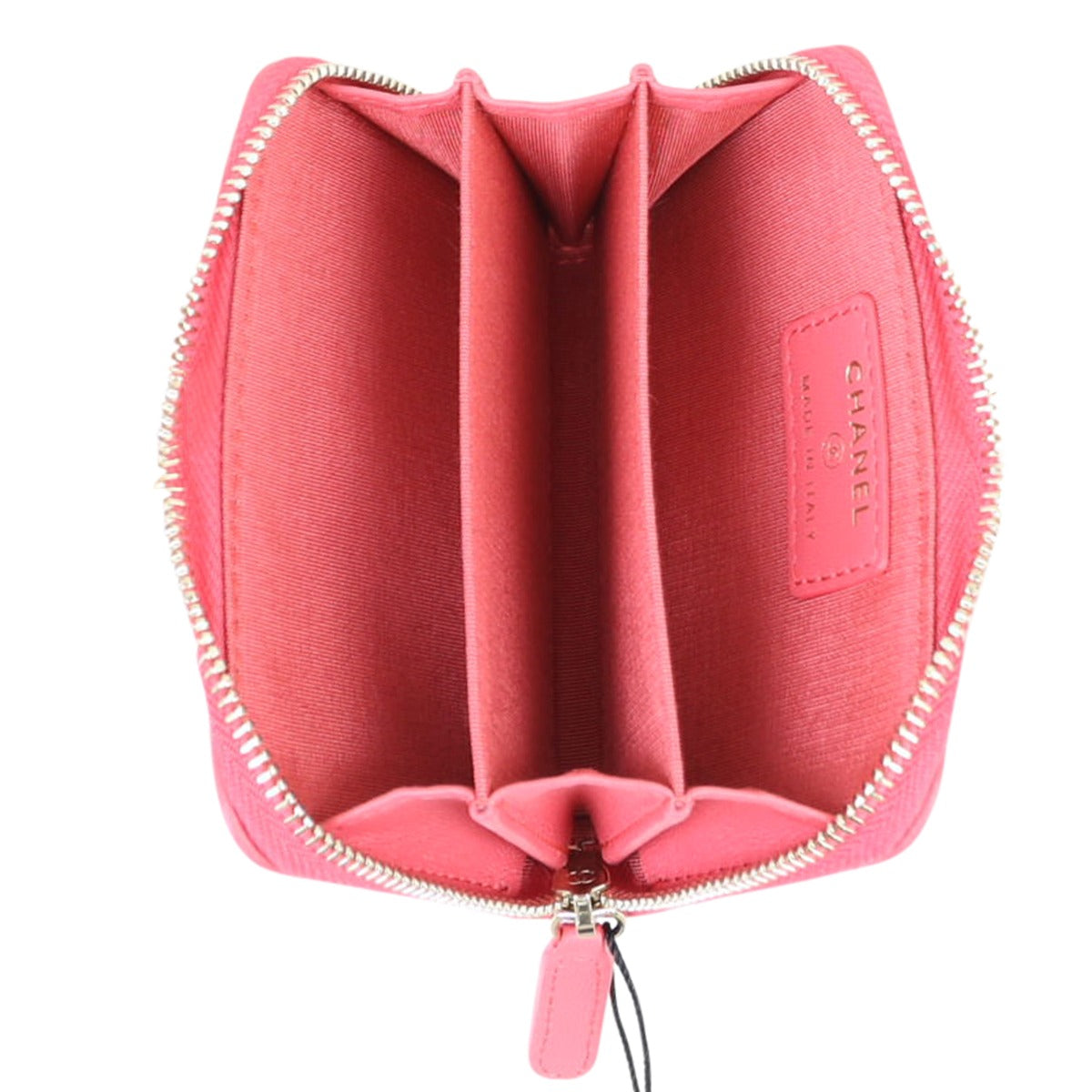 Chanel Lucky Charms Zip Coin Purse Whole interior
