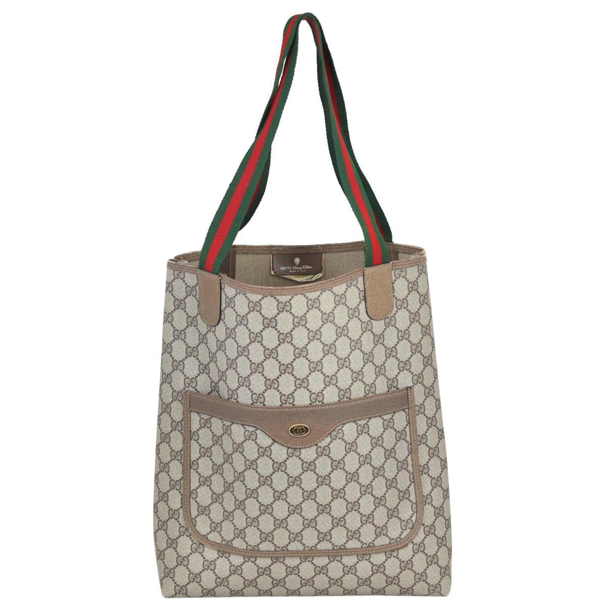 Gucci GG Web Sherry Line Tote Front

