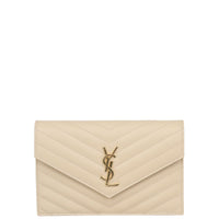 Saint Laurent Monogram Envelope Chain Wallet Front
