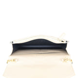 Saint Laurent Monogram Envelope Chain Wallet Whole interior
