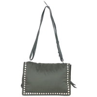 Prada Etiquette Studded Tessuto Messenger Bag Back

