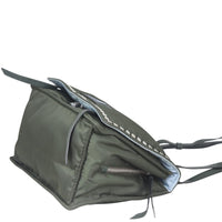 Prada Etiquette Studded Tessuto Messenger Bag Corner
