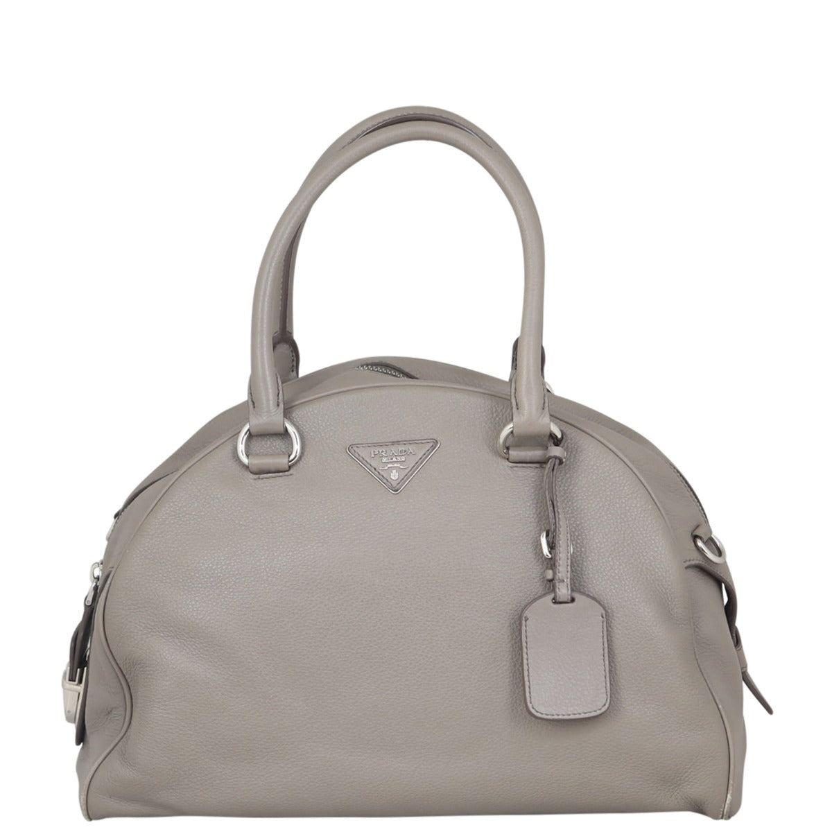 Prada Vitello Daino Bowler Bag Front
