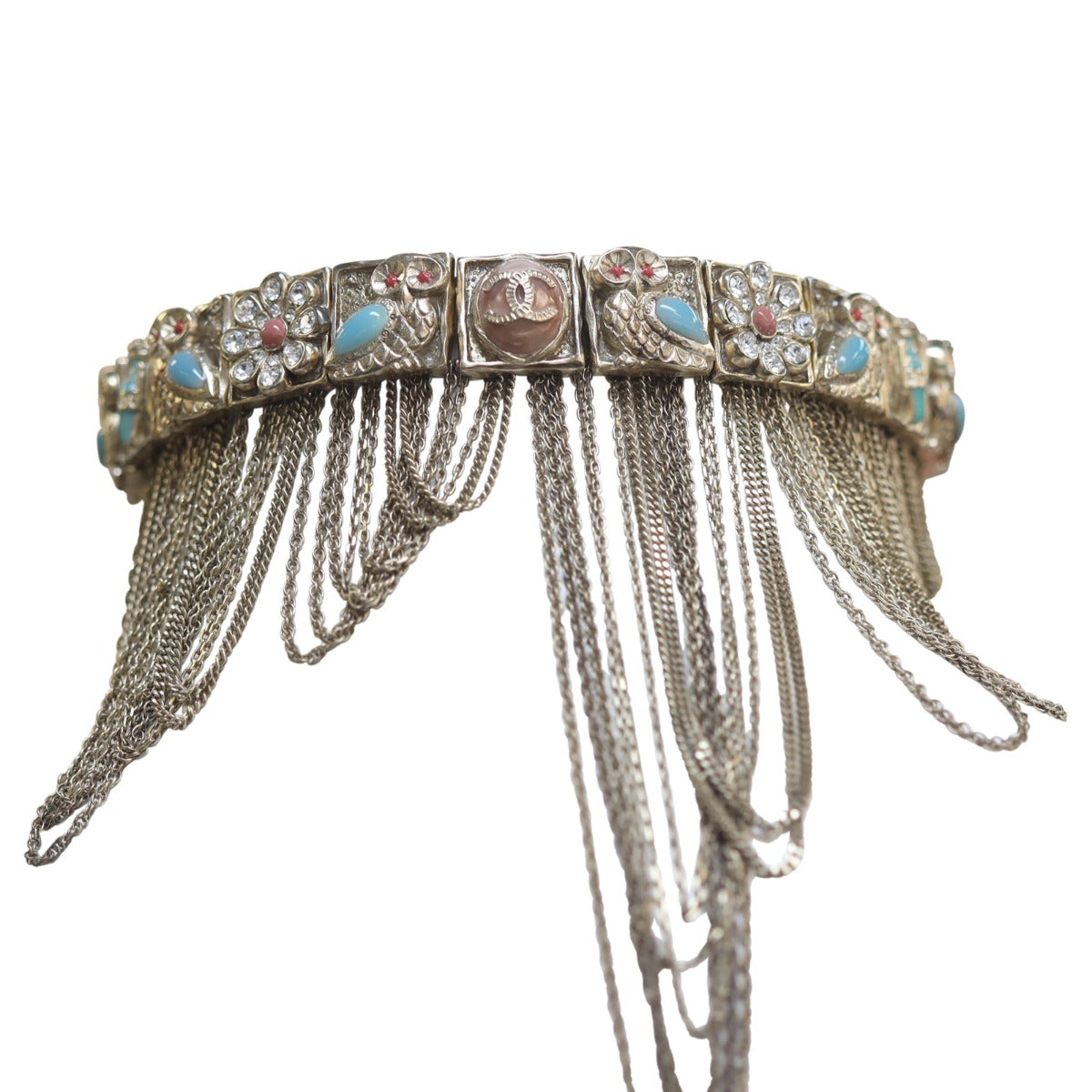 Chanel Chain Motif Choker Front
