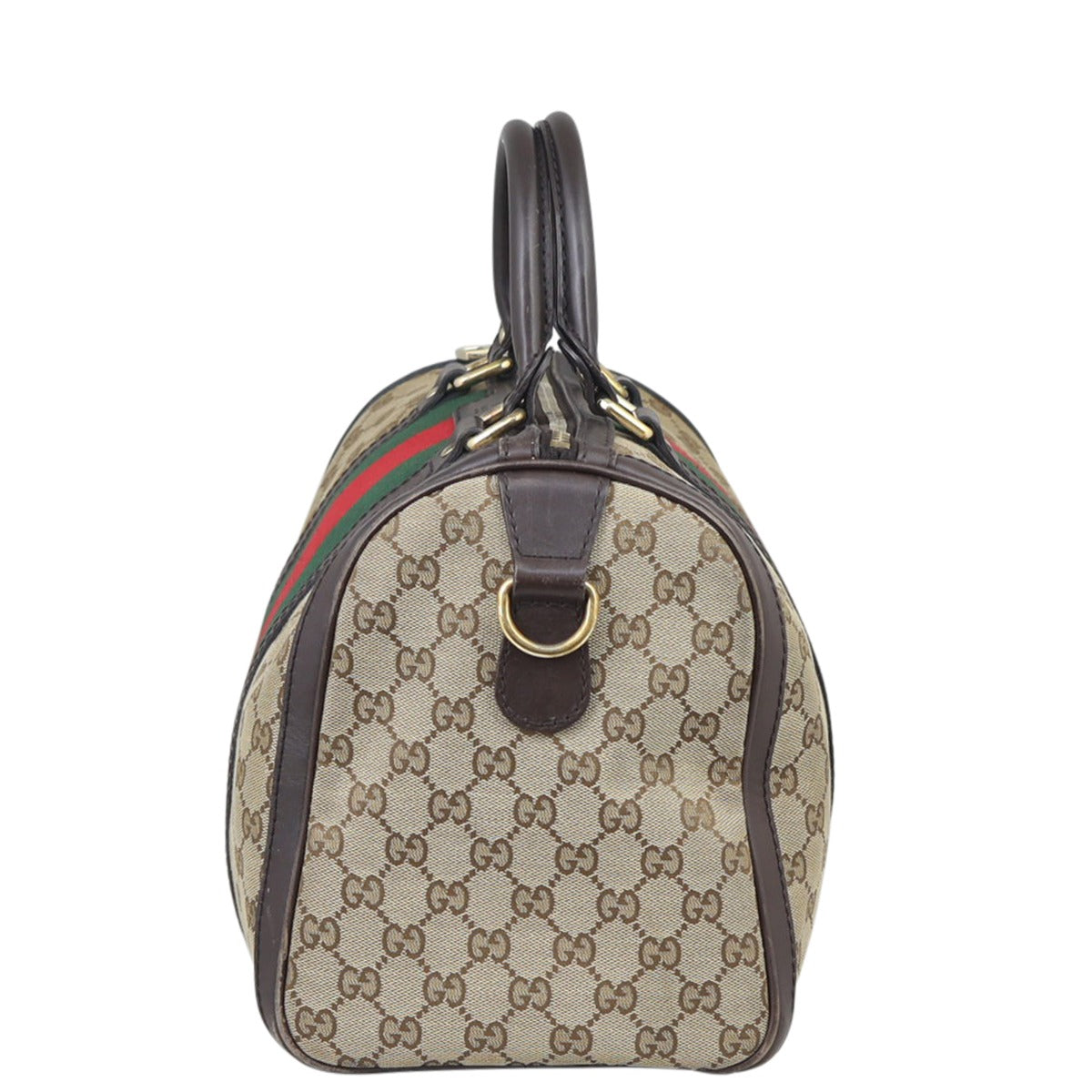 Gucci Vintage Web Original GG Boston Bag Medium Side
