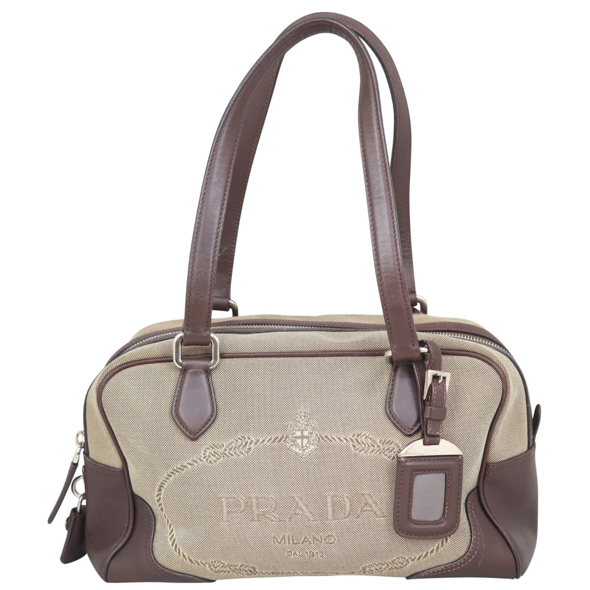 Prada Canapa Logo Bowler Front
