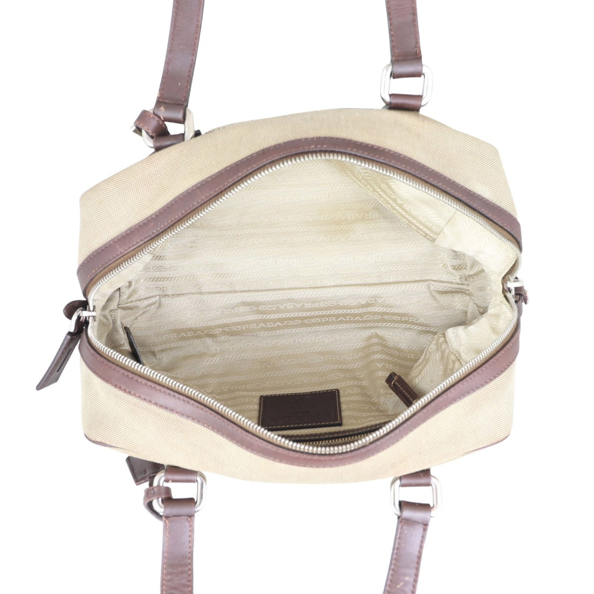 Prada Canapa Logo Bowler Whole interior
