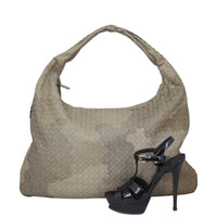 Bottega Veneta Intrecciato Embroidered Camouflage Hobo Shoe
