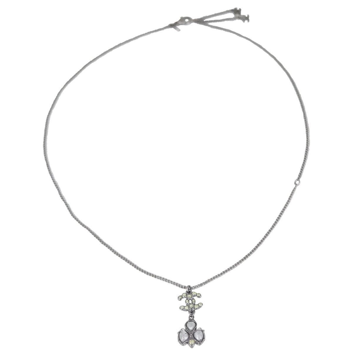Chanel CC Pendant Long Necklace Front
