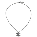 Chanel CC Rose Embellished Long Pendant Necklace Front
