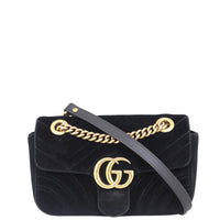Gucci GG Marmont Velvet Mini Shoulder Bag Front
