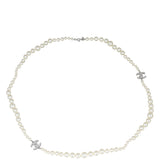 Chanel CC Pearl Long Necklace Front
