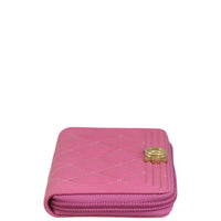 Chanel Boy Zip Around Wallet Side