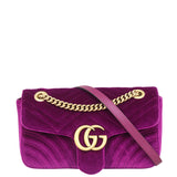 Gucci GG Marmont Velvet Small Shoulder Bag Front
