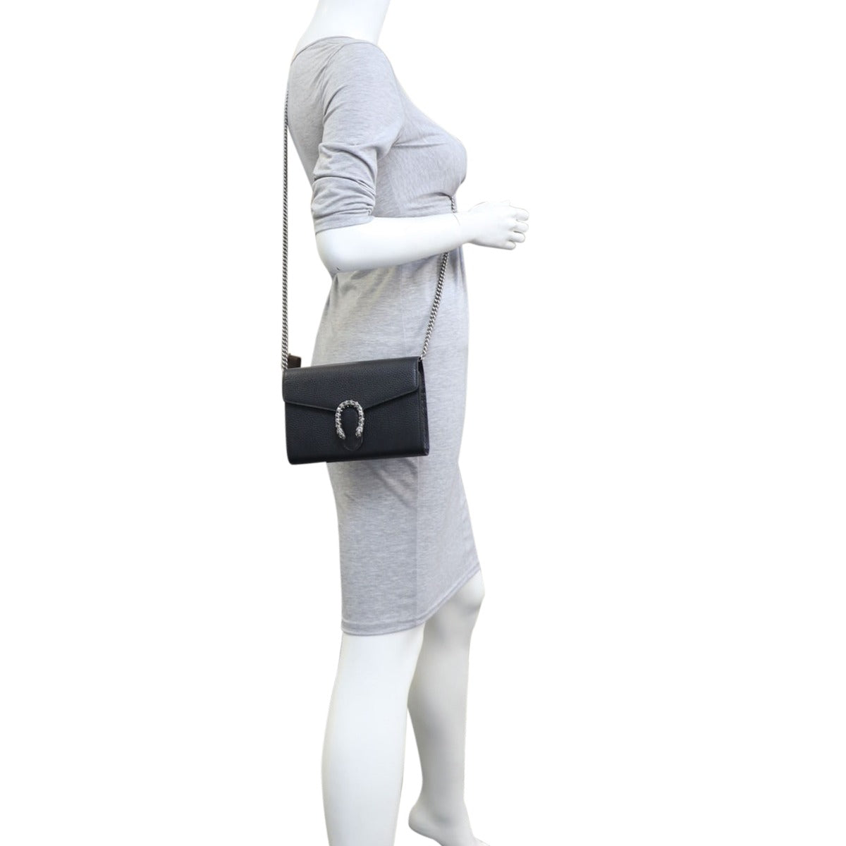 Gucci Dionysus Mini Leather Chain Wallet Mannequin
