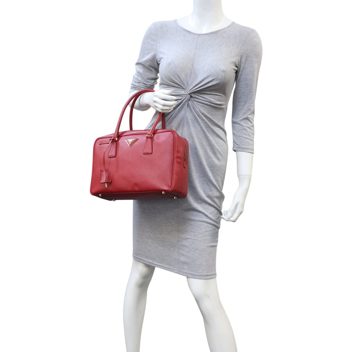 Prada Saffiano Lux Bauletto Bag Mannequin
