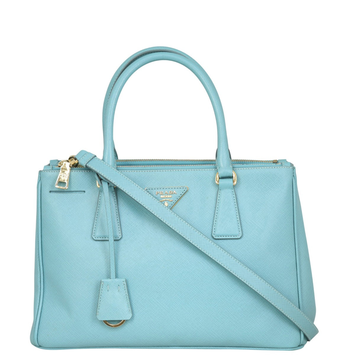 Prada Saffiano Lux Galleria Double Zip Tote Medium Front
