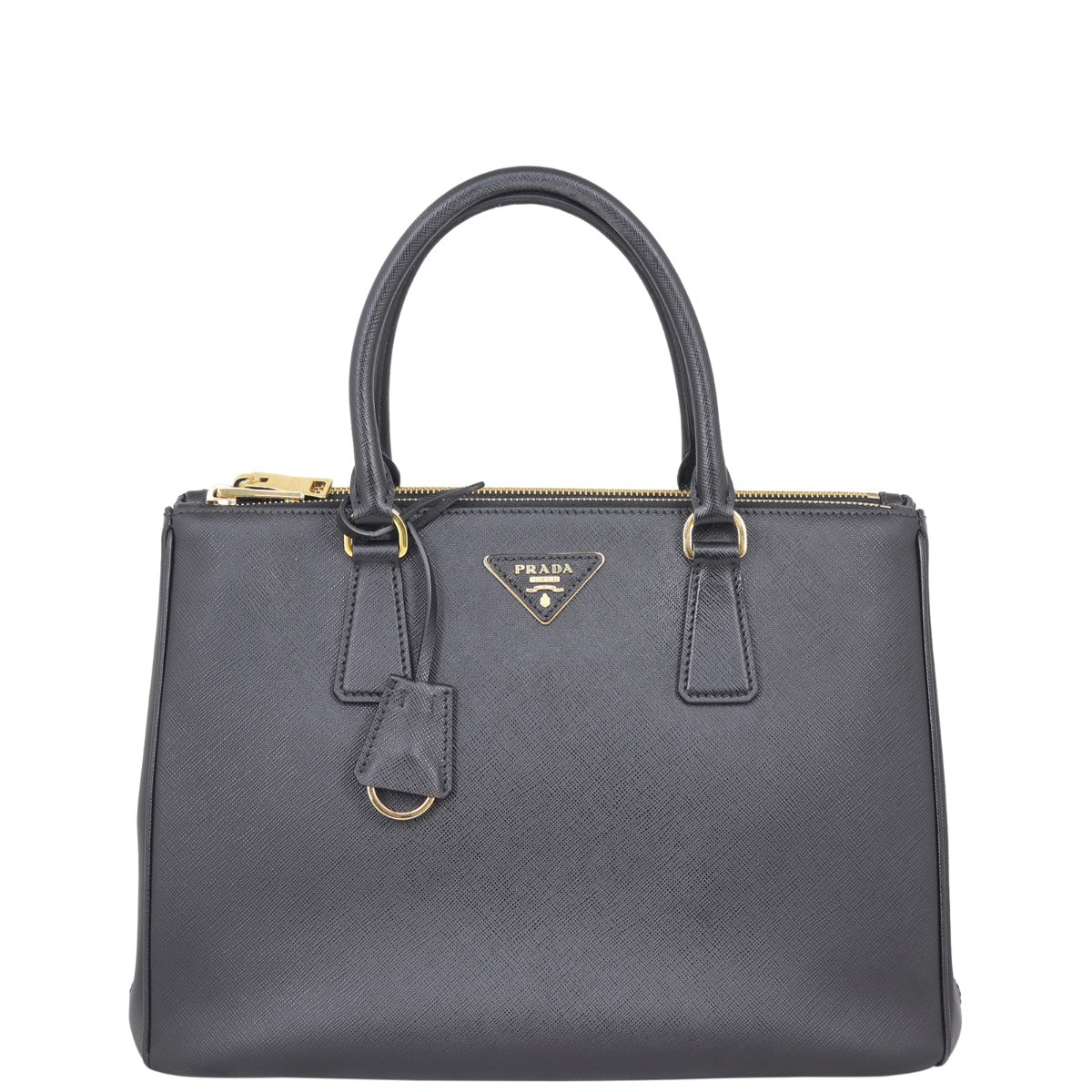 Prada Saffiano Lux Galleria Double Zip Tote Medium Front
