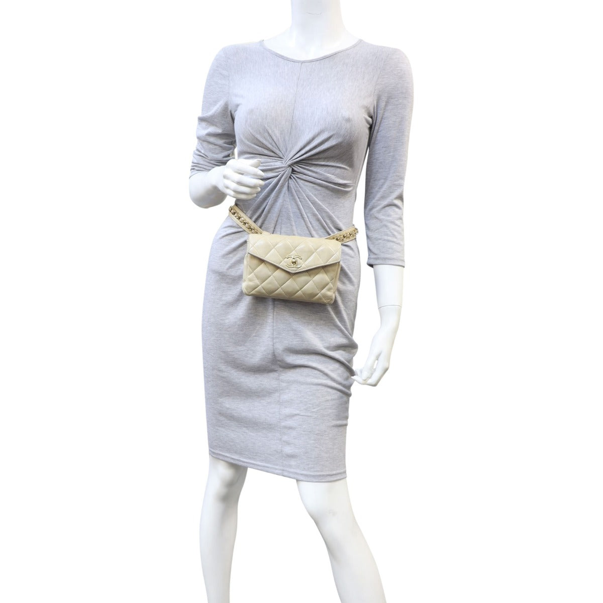 Chanel Vintage Quilted CC Belt Bag