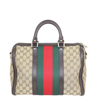 Gucci Vintage Web Original GG Boston Bag Medium Back
