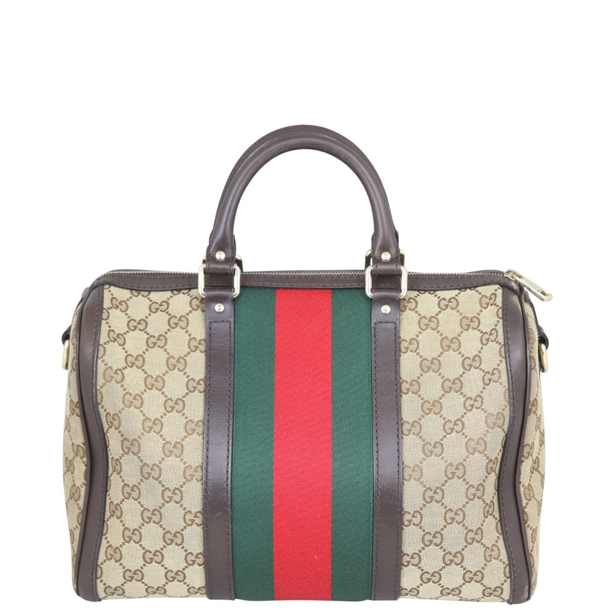 Gucci Vintage Web Original GG Boston Bag Medium Back
