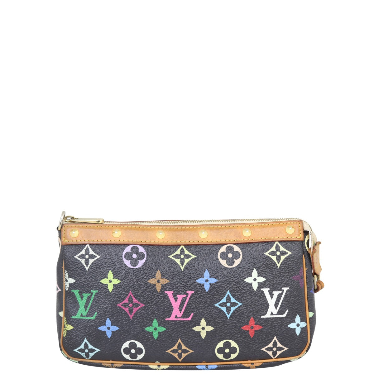 Louis Vuitton Pochette Accessories Monogram Multicolore Front
