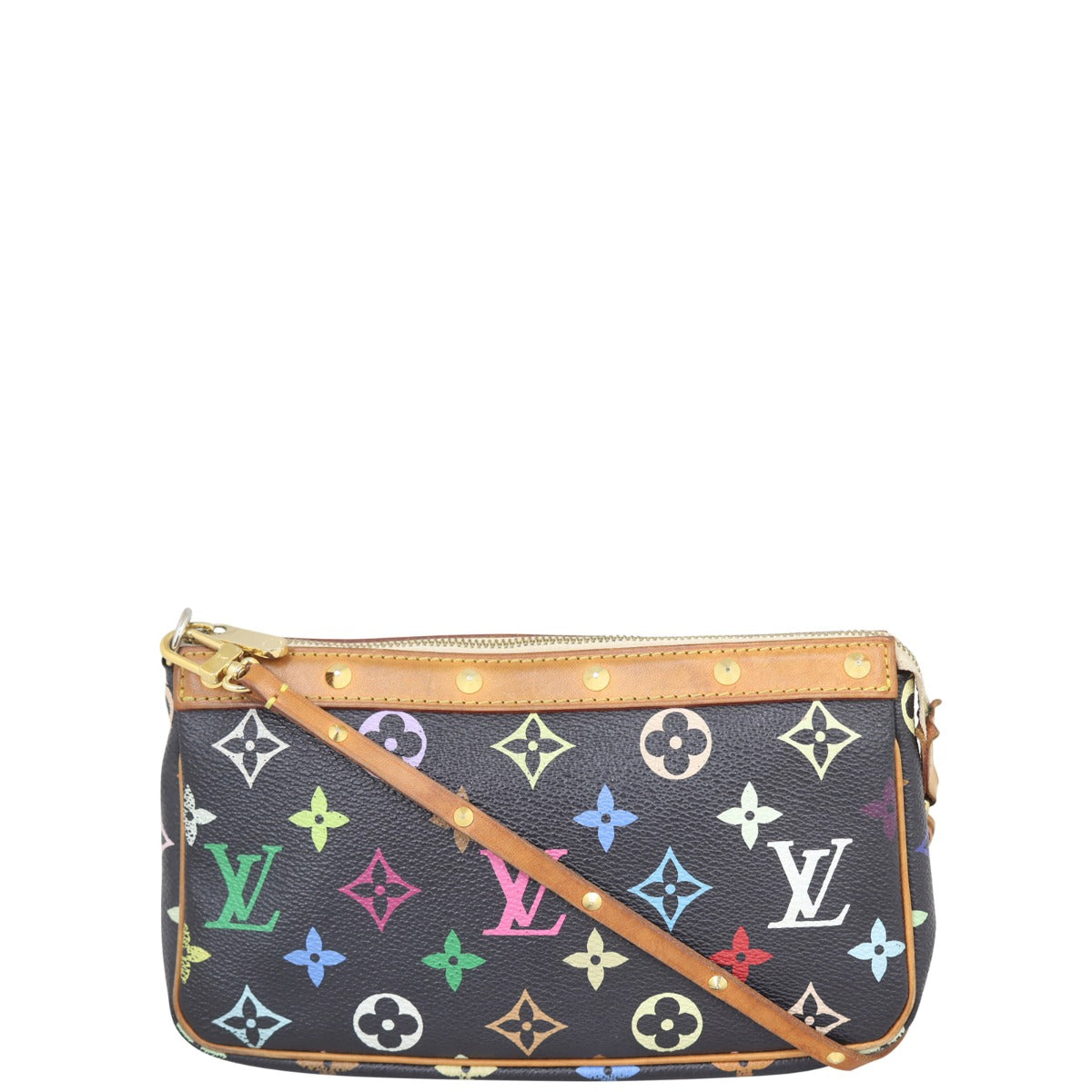 Louis Vuitton Pochette Accessories Monogram Multicolore Front
