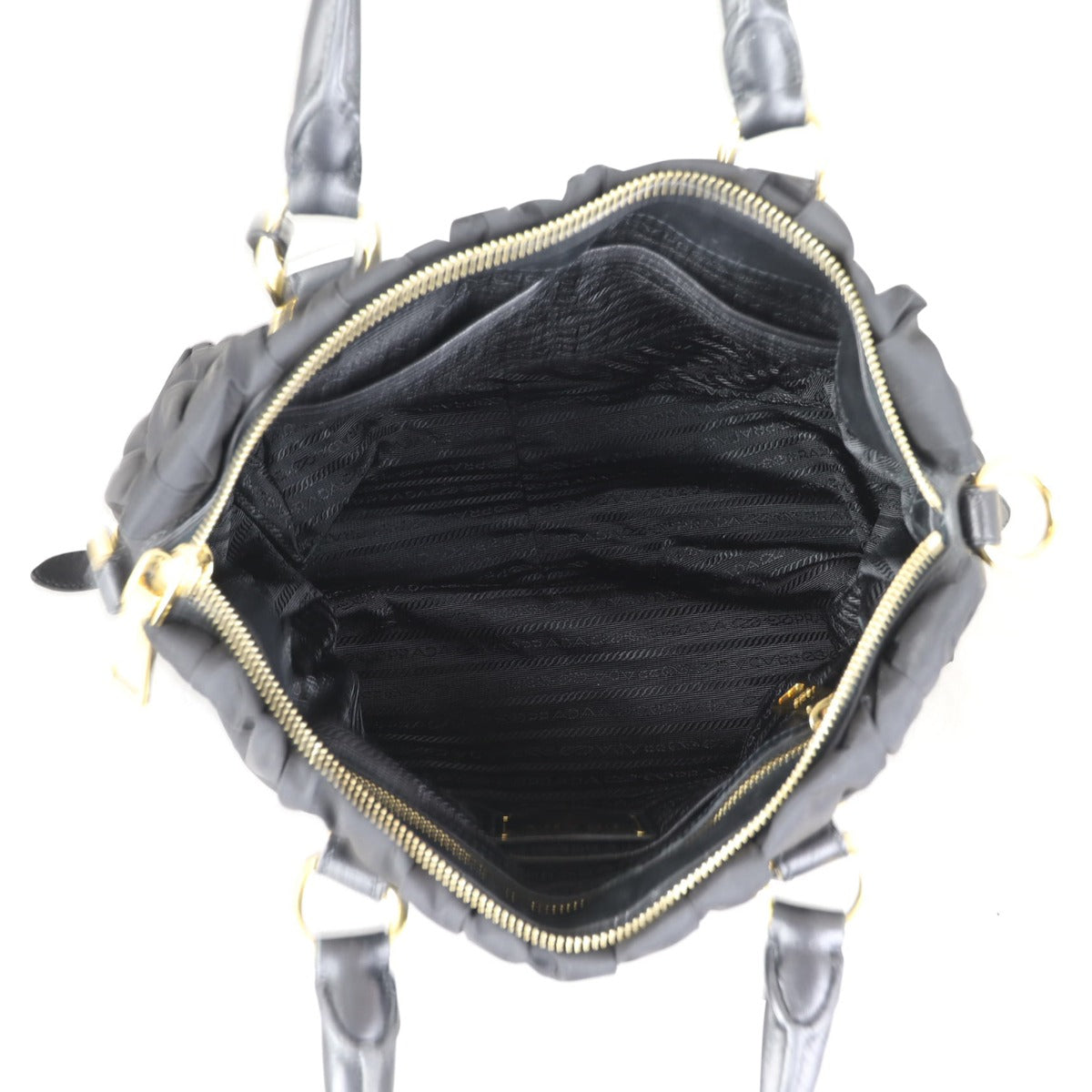 Prada Gaufre Tote Whole interior
