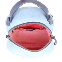 Gucci GG Marmont Denim Backpack Whole interior
