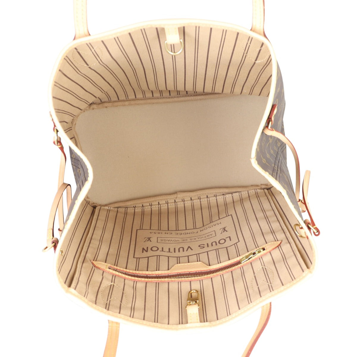 Louis Vuitton Neverfull MM Monogram Whole interior
