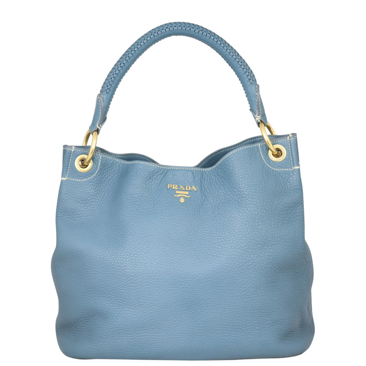 Prada Vitello Daino Hobo Front
