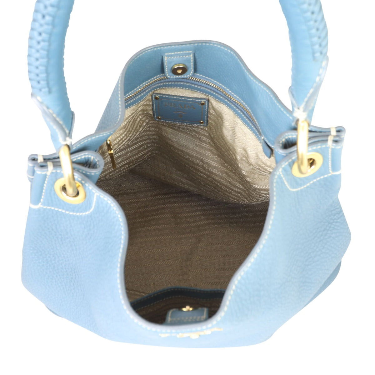 Prada Vitello Daino Hobo Whole interior
