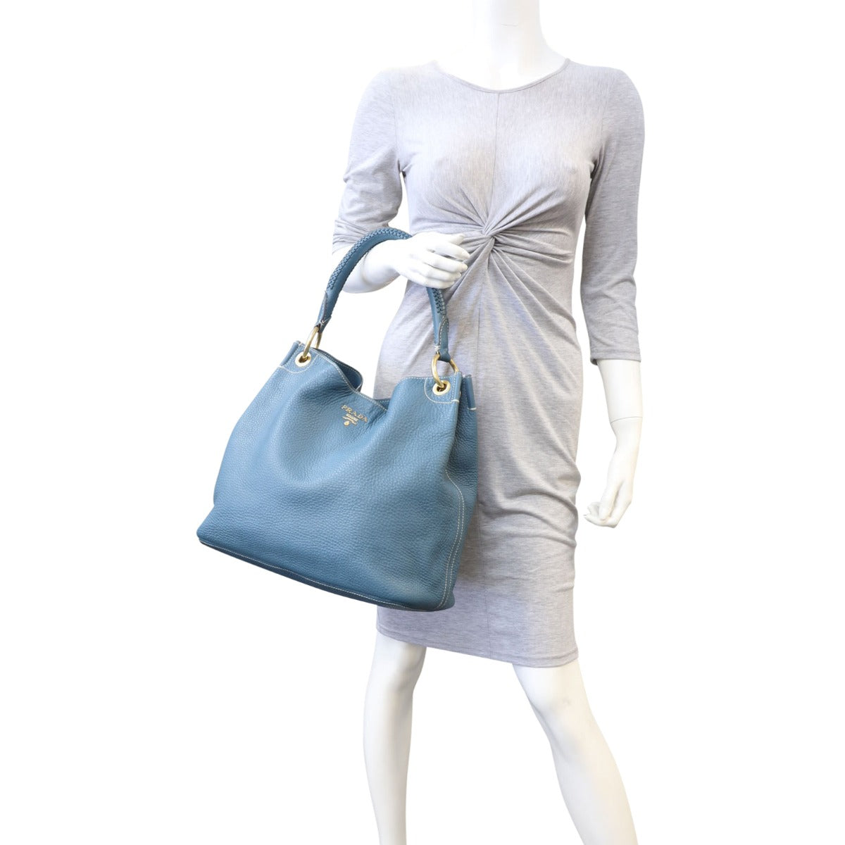 Prada Vitello Daino Hobo Mannequin
