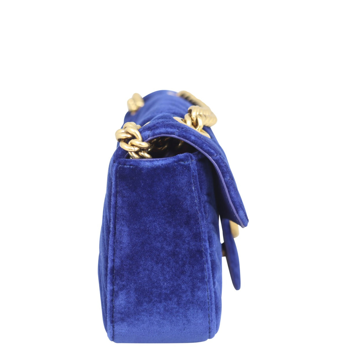 Gucci GG Marmont Velvet Mini Shoulder Bag Side
