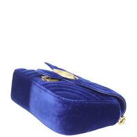 Gucci GG Marmont Velvet Mini Shoulder Bag Corner
