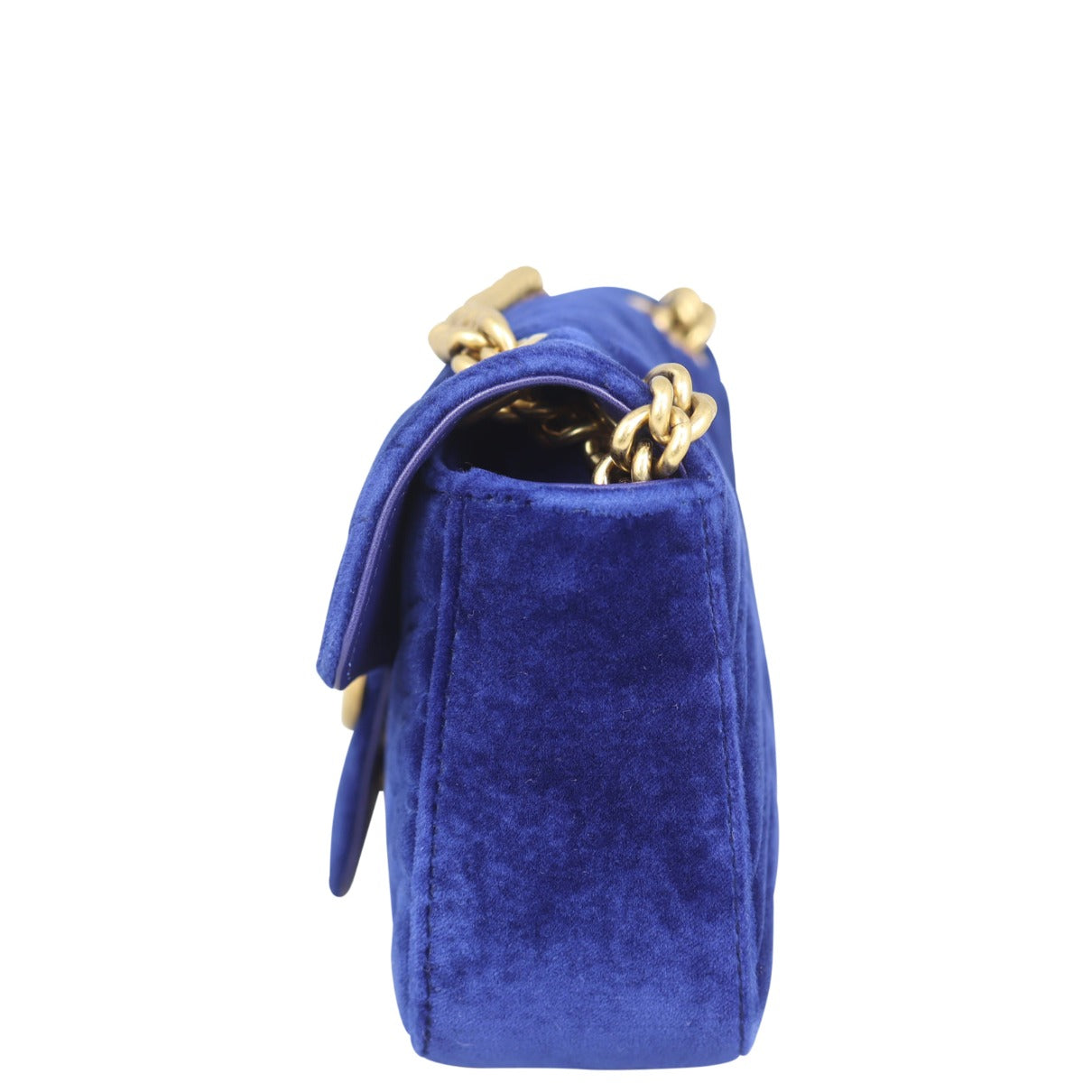 Gucci GG Marmont Velvet Mini Shoulder Bag Side
