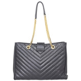 Saint Laurent Chevron Shopping Tote Back
