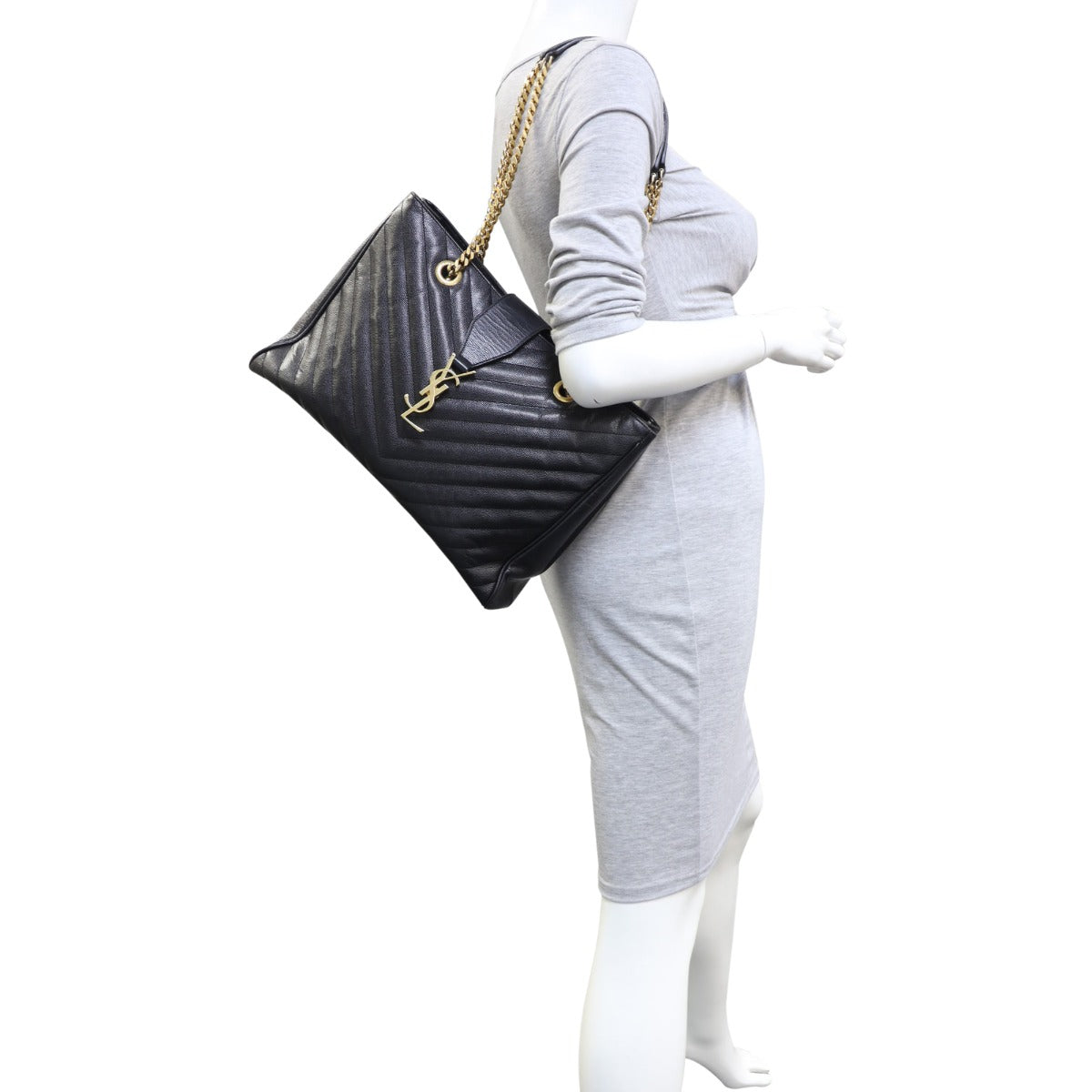 Saint Laurent Chevron Shopping Tote Mannequin
