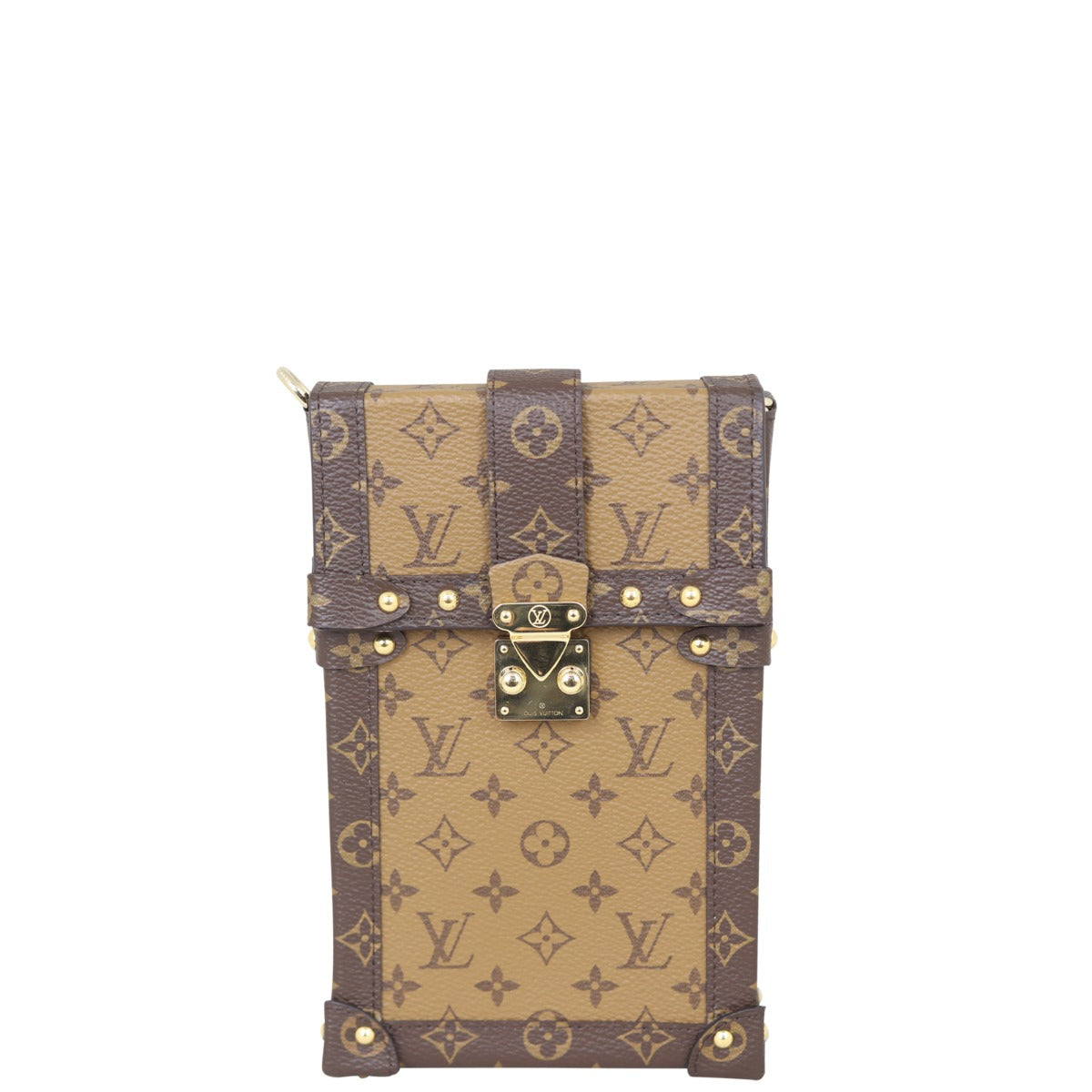 Louis Vuitton Vertical Trunk Pochette Monogram Reverse Front
