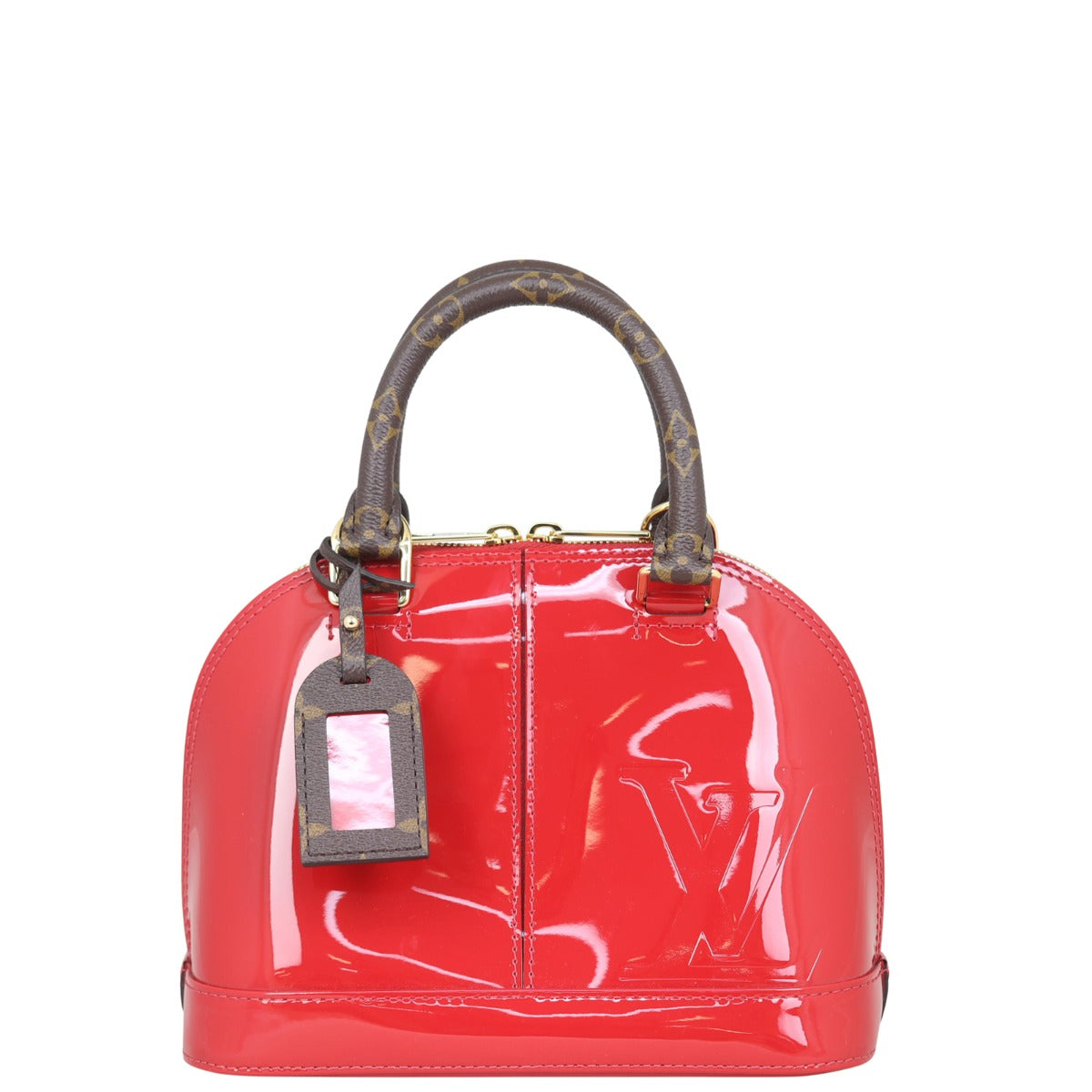 Louis Vuitton Alma BB Vernis Lisse (red) Front

