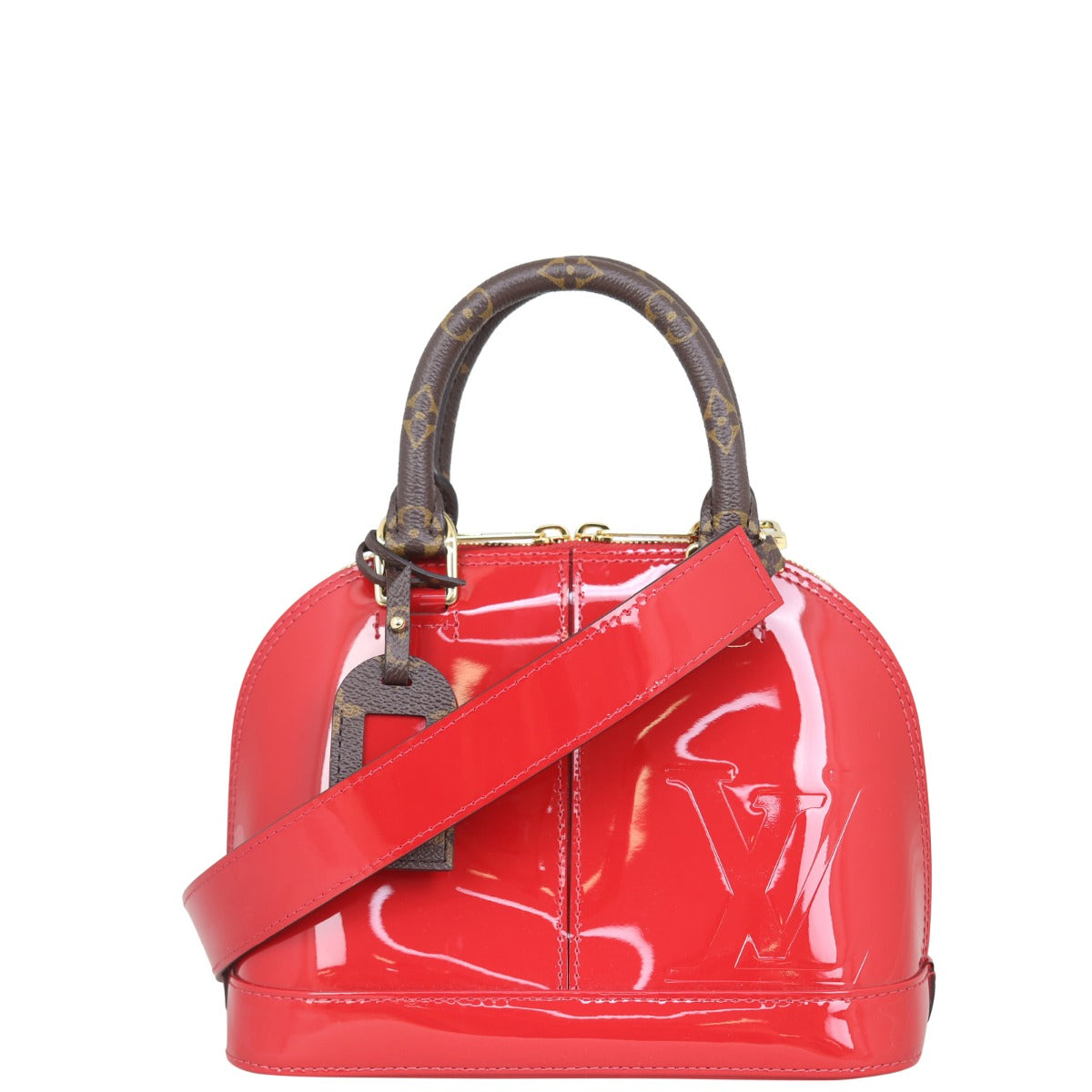 Louis Vuitton Alma BB Vernis Lisse (red) Front
