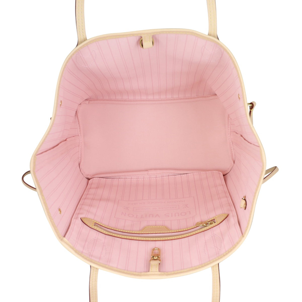 Louis Vuitton Neverfull MM Damier Azur Whole interior
