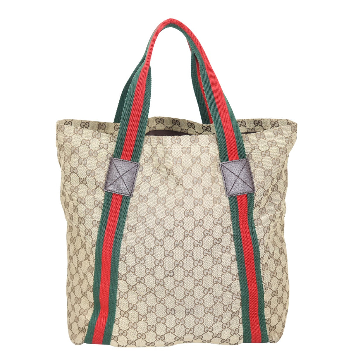 Gucci GG Web Sherry Line Tote Back
