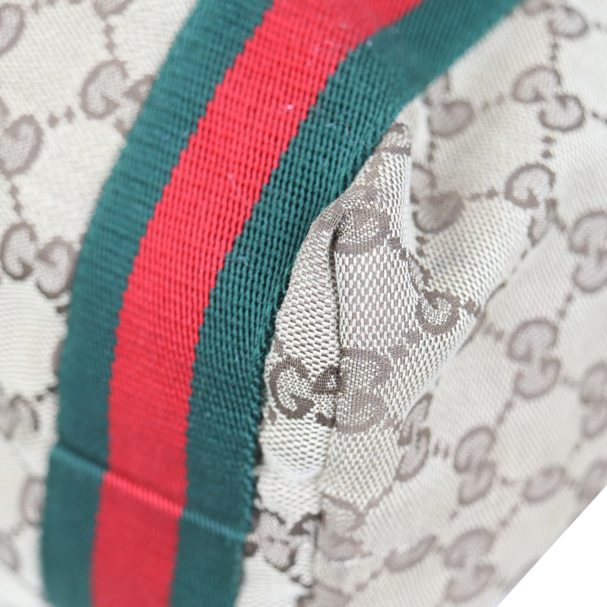 Gucci GG Web Sherry Line Tote Corner

