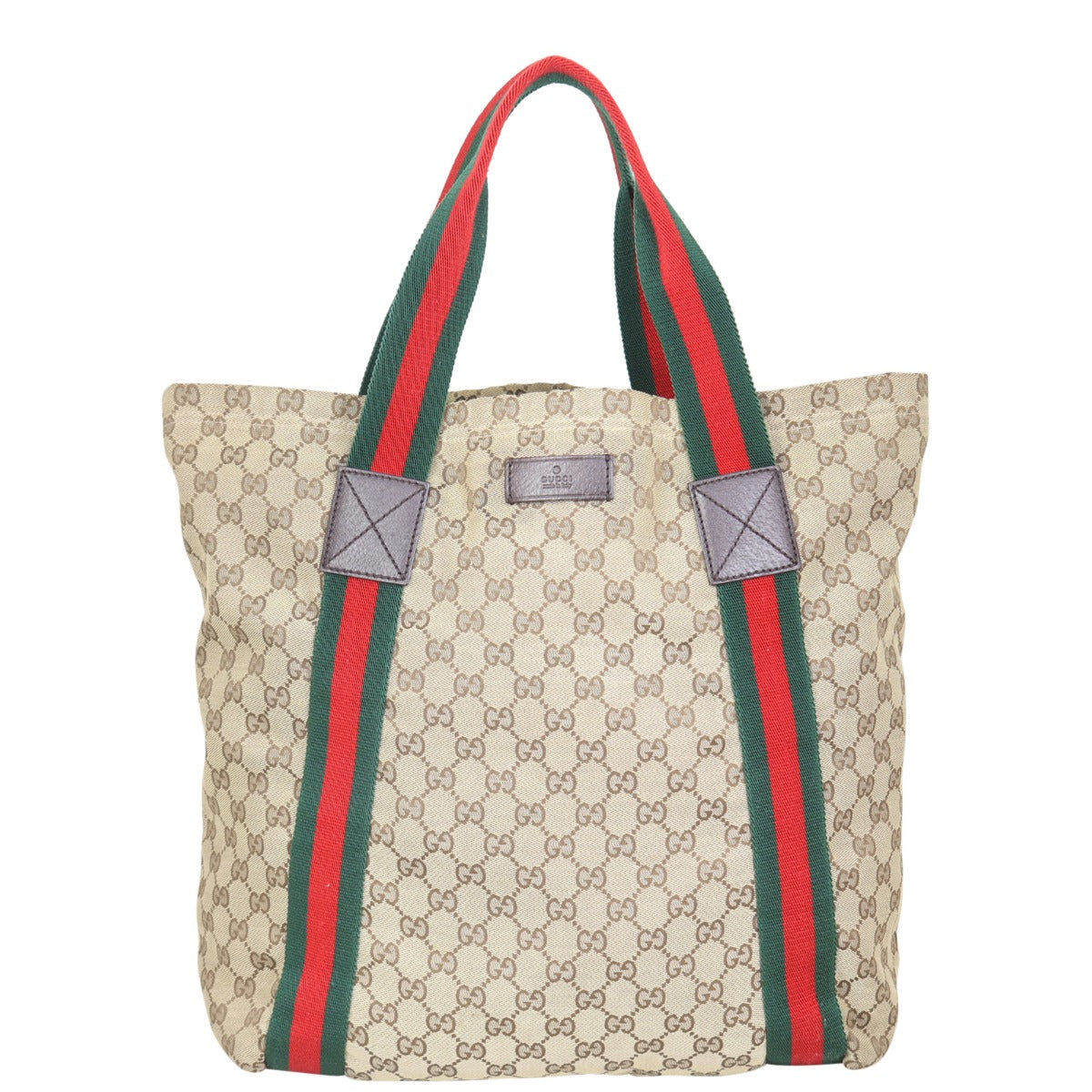 Gucci GG Web Sherry Line Tote Front
